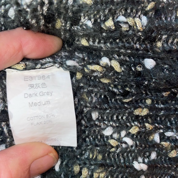 Shein medium wool knitted sweater. Super warm and cozy black soler and gold - Picture 2 of 5